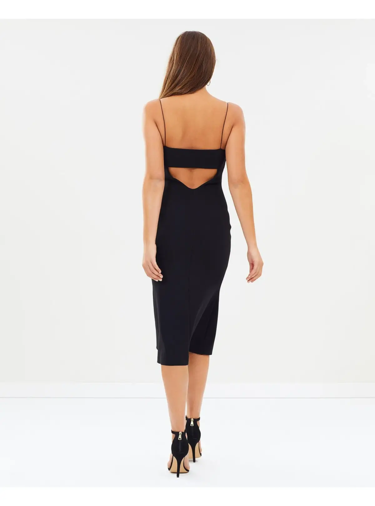 Bec & Bridge Te Amo Scoop Midi Dress Black Size AU 8 - Image 3