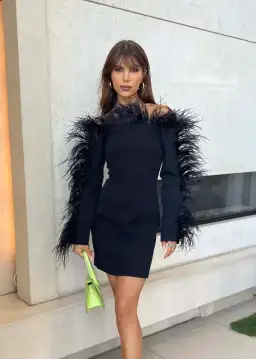 Bianca & Bridgett Katherine Mini Dress Black Size 8 for rent on The Volte - image 3