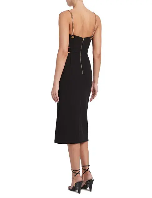 Rebecca Vallance Iman Cut Out Dress Black Size 10 for rent on The Volte - main image
