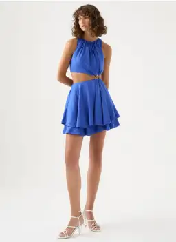 Aje Holt Cut Out Ring Mini Dress Blue Size 10 / M for rent on The Volte - image 1