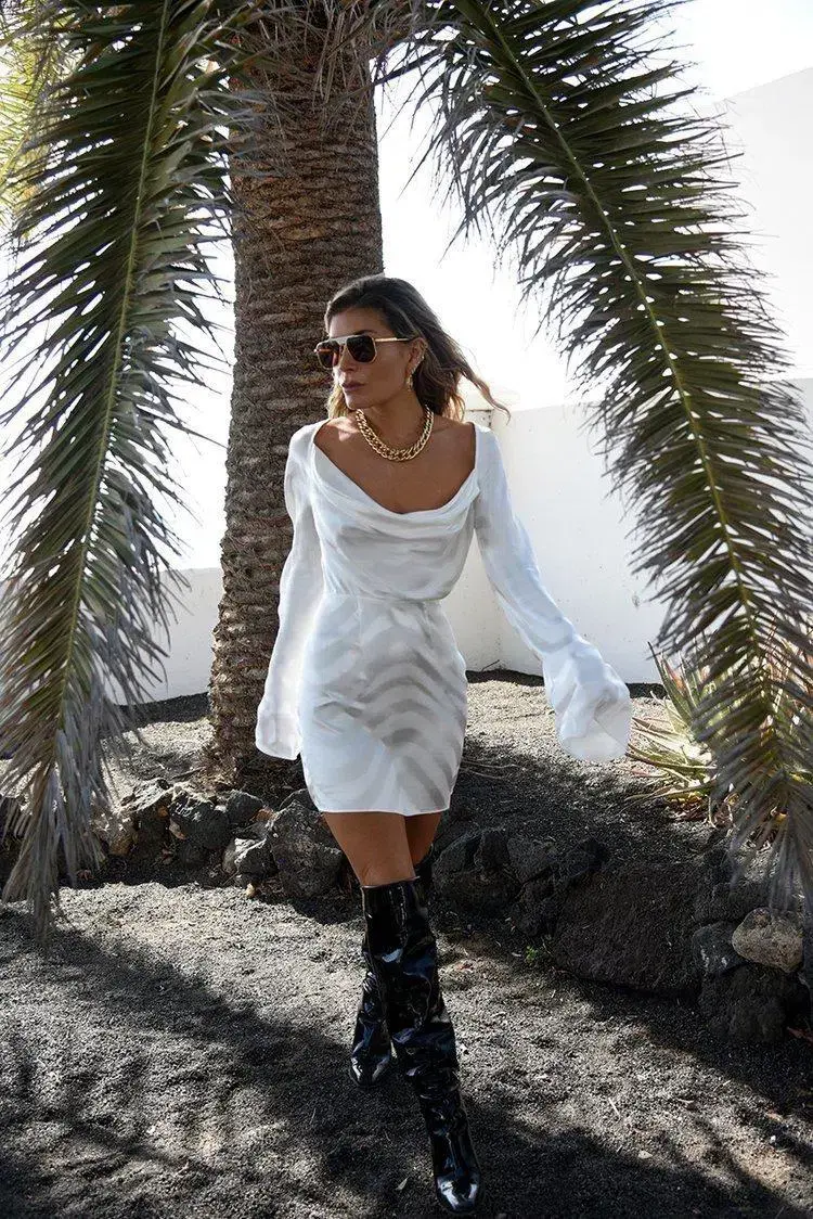 Rat & Boa Luella Dress In White Size 8 for rent on The Volte - main image