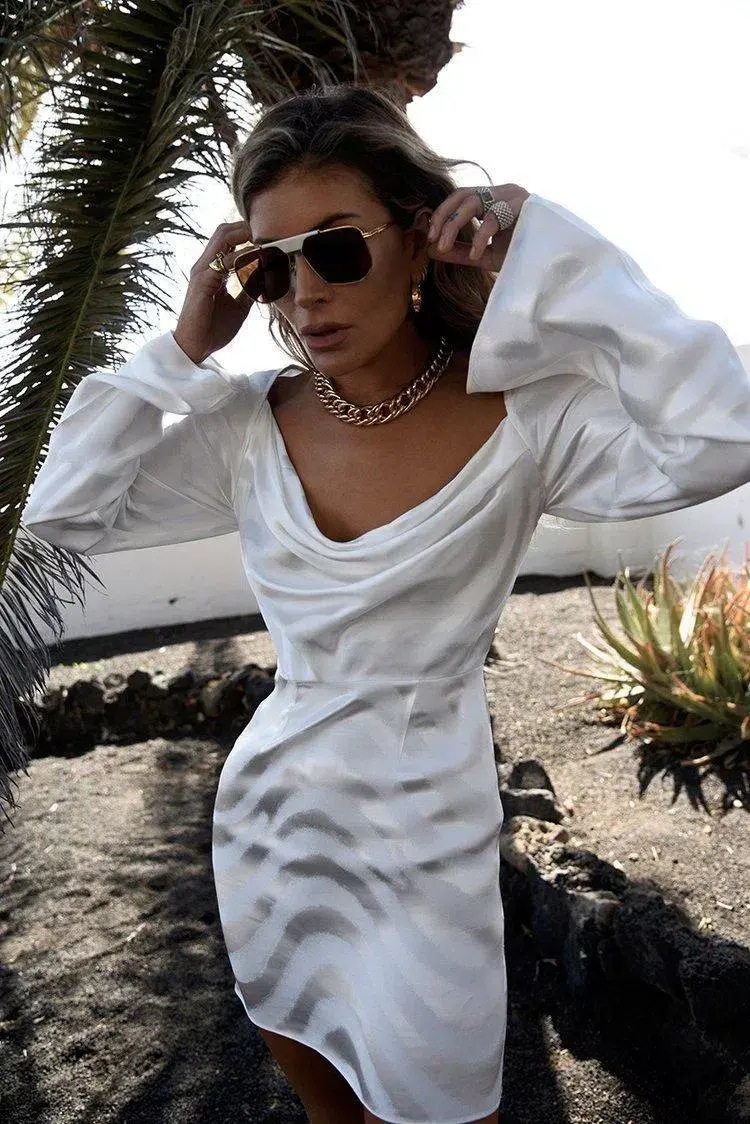 Rat & Boa Luella Dress In White Size 8 for rent on The Volte - main image