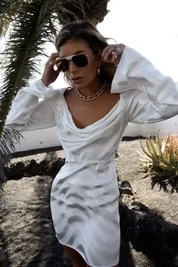 Rat & Boa Luella Dress In White Size 8 for rent on The Volte - image 4