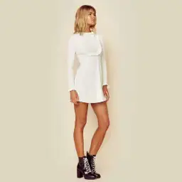 For Love and Lemons Freddy Babydoll Dress White Size XS/Au 6 for rent on The Volte - image 1