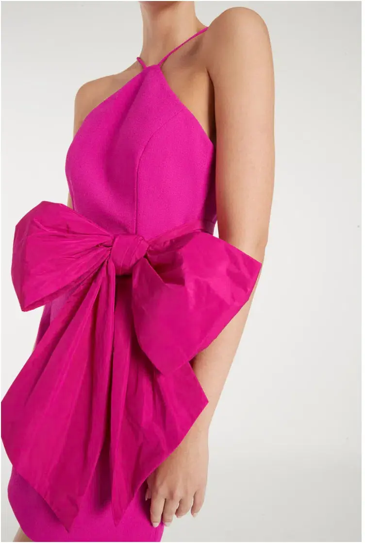 Rebecca Vallance Cupid's Bow Mini Dress Pink Size 8 for rent on The Volte - main image