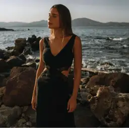 Sir the Label Alma Cut Out Dress in Black Size 0 / AU 6 for rent on The Volte - image 6