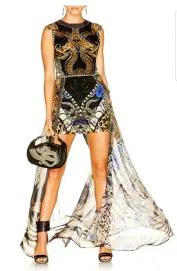 Camilla Dragon Gown Black Size 2 /AU 6