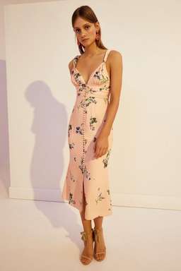 Keepsake The Label Glory Floral Midi Dress Blush 10 for rent on The Volte - image 1