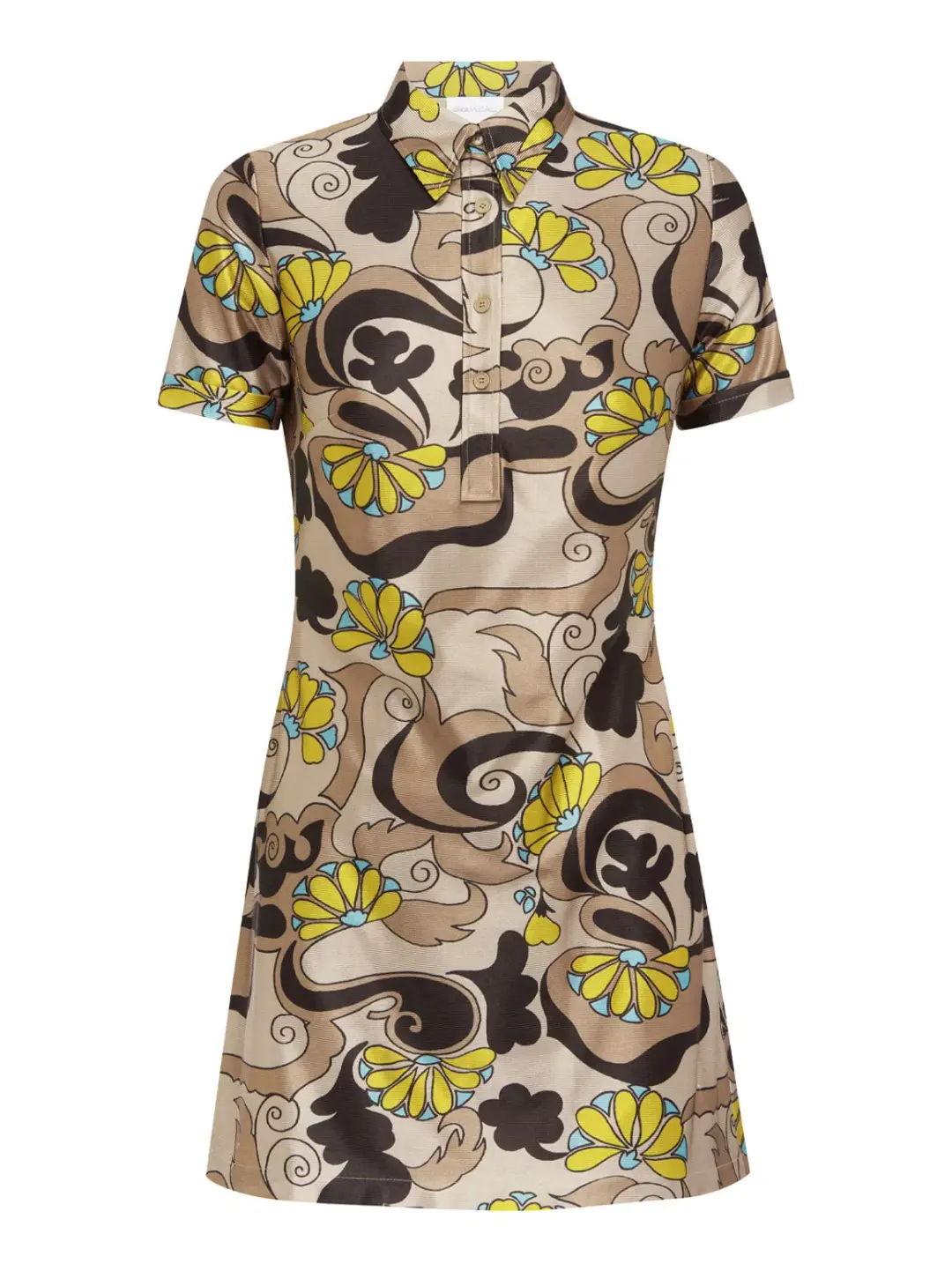 Alice McCall Smoke Multi Lucy In The Sky Mini Dress Brown Size 0 /AU 4 for rent on The Volte - main image