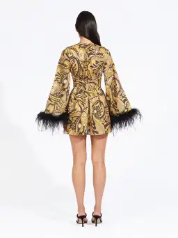 Alice McCall Dust Feather Mini Dress Gold Size 6/ AU 10 for rent on The Volte - image 3