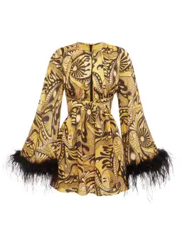 Alice McCall Dust Feather Mini Dress Gold Size 10 /AU 14 for rent on The Volte - image 4