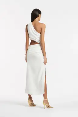 Sir The Label Clemence One Shoulder Midi Dress White Size AU 10 for rent on The Volte - image 5