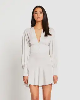 Alice McCall Stone Mexicola Mini Dress Grey Size AU 12 for rent on The Volte - image 1