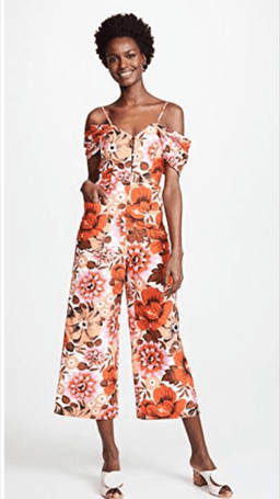 Alice McCall Stop and Stare Orange Floral Jumpsuit Size 4 for rent on The Volte - image 1