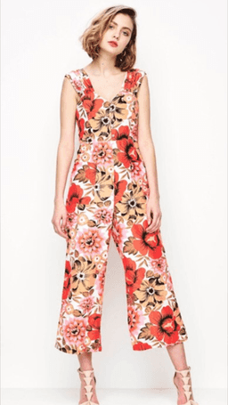 Alice McCall Stop and Stare Orange Floral Jumpsuit Size 4 for rent on The Volte - image 2