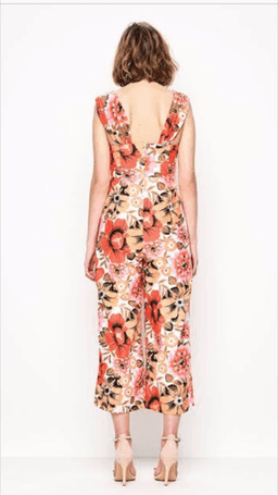 Alice McCall Stop and Stare Orange Floral Jumpsuit Size 4 for rent on The Volte - image 3