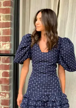 Mackenzie Mode Pandora Mini Dress Navy Size 6 for rent on The Volte - image 4