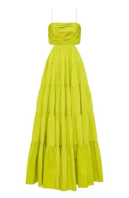 Aje Sartre Tiered Maxi Dress Green Size 12 / L for rent on The Volte - image 5