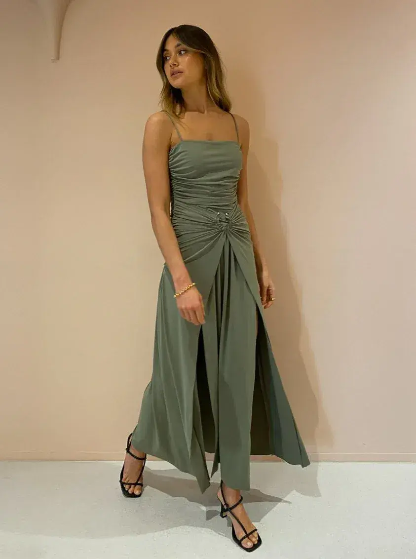 Bec & Bridge Vixen Maxi Dress Green Size 8 / S for rent on The Volte - main image