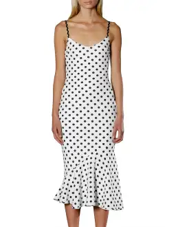 By Johnny Polka Bias Slip Dress Print Size 6 for rent on The Volte - image 1