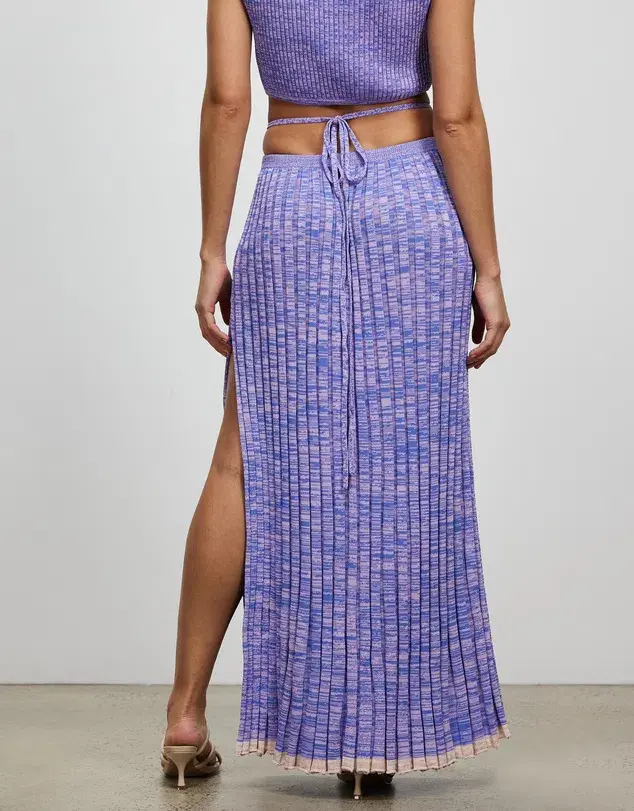 Christopher Esber Sleeveless Crop & Pleated Knit Tie Skirt Set Size S/Au 8 for rent on The Volte - main image