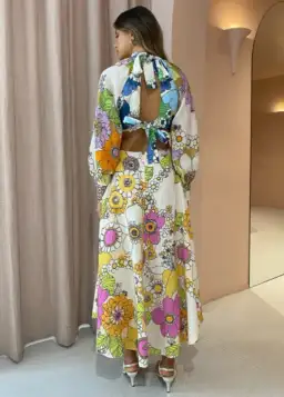 Alemais Farrah Cut Out Midi Dress Print Size 8 for rent on The Volte - image 5