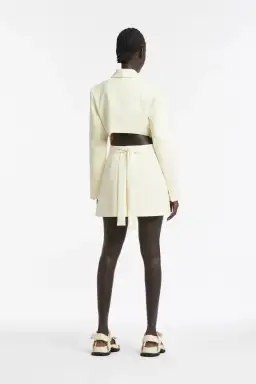 Sir the Label Marco Tailored Mini Dress Yellow Size 2 / AU 10 for rent on The Volte - image 2