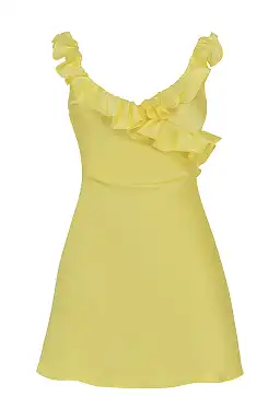 House of CB Tink Buttercup Mini Dress Yellow Size S / Au 8 for rent on The Volte - image 10