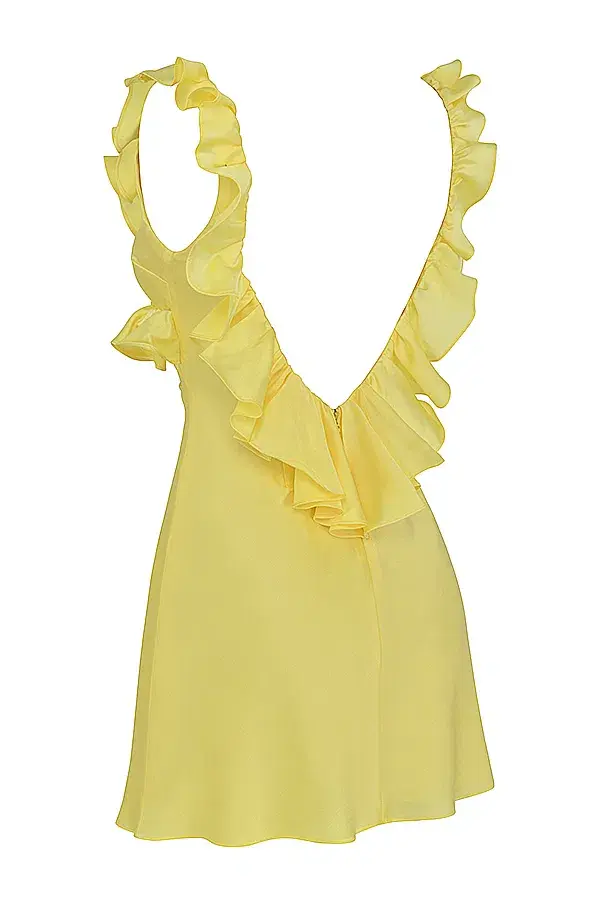 House of CB Tink Buttercup Mini Dress Yellow Size S / Au 8 for rent on The Volte - main image
