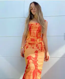 Miaou Imogene Corset and Moni Skirt Set Orange Size M / Au 10 for rent on The Volte - image 2