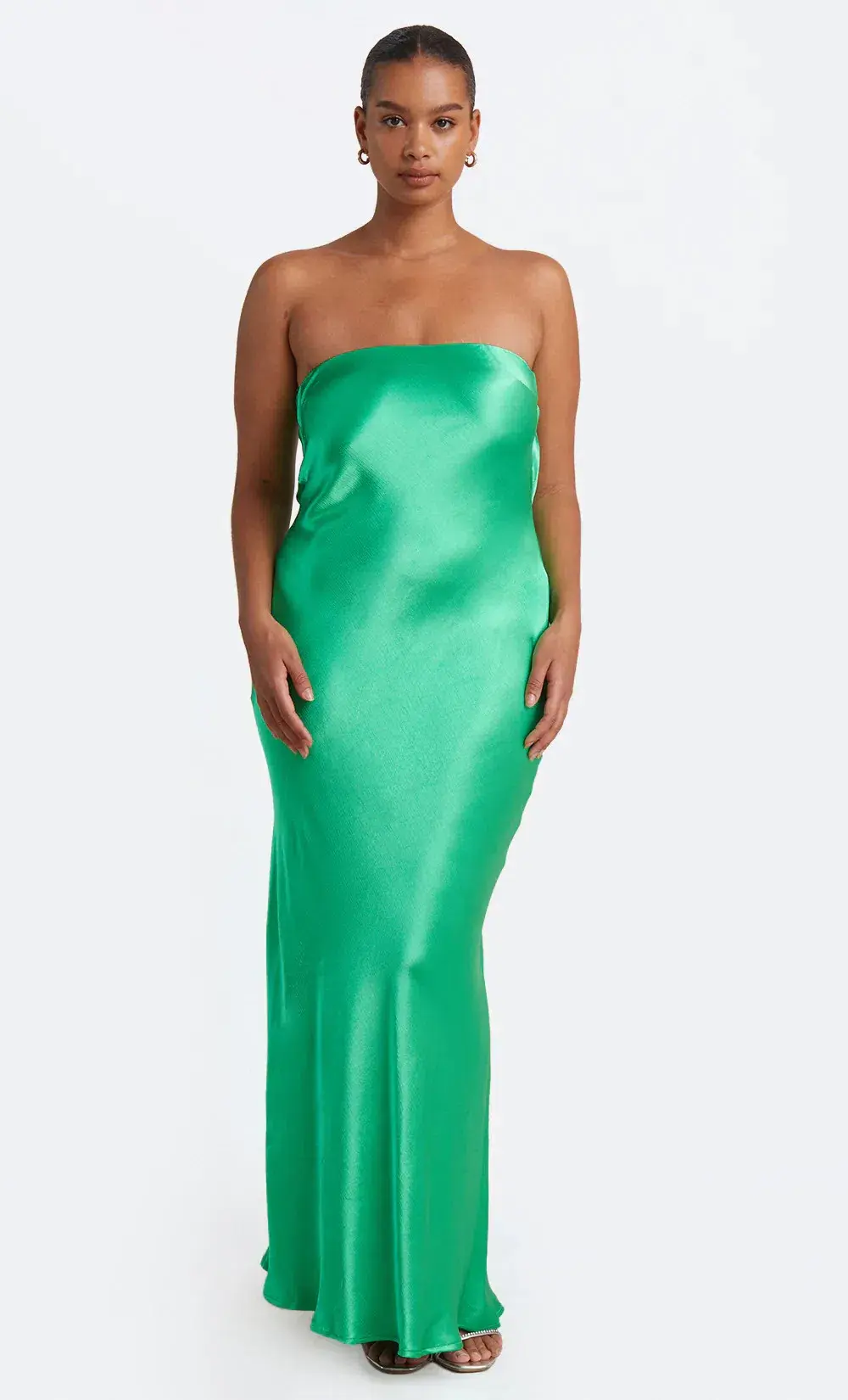 Bec & Bridge Moondance Strapless dress Emerald green Size AU 6 for rent on The Volte - main image
