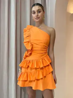 By Nicola Adrift Dress Orange Size AU 10 for rent on The Volte - image 1