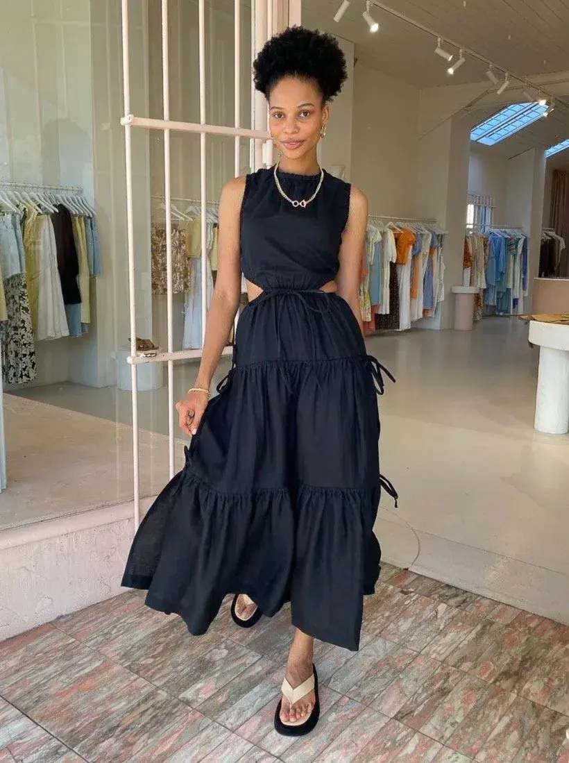 Bec & Bridge Henriette Maxi Dress Black Size AU 6 for rent on The Volte - main image