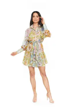 Zimmermann Super 8 Lantern Dress Multi color Size AU 8 for rent on The Volte - image 2