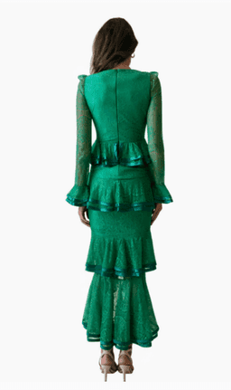 Nicola Finetti Maia Green Dress Sz 10 for rent on The Volte - image 6