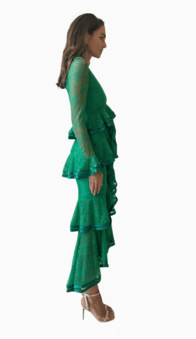 Nicola Finetti Maia Green Dress Sz 10 for rent on The Volte - main image