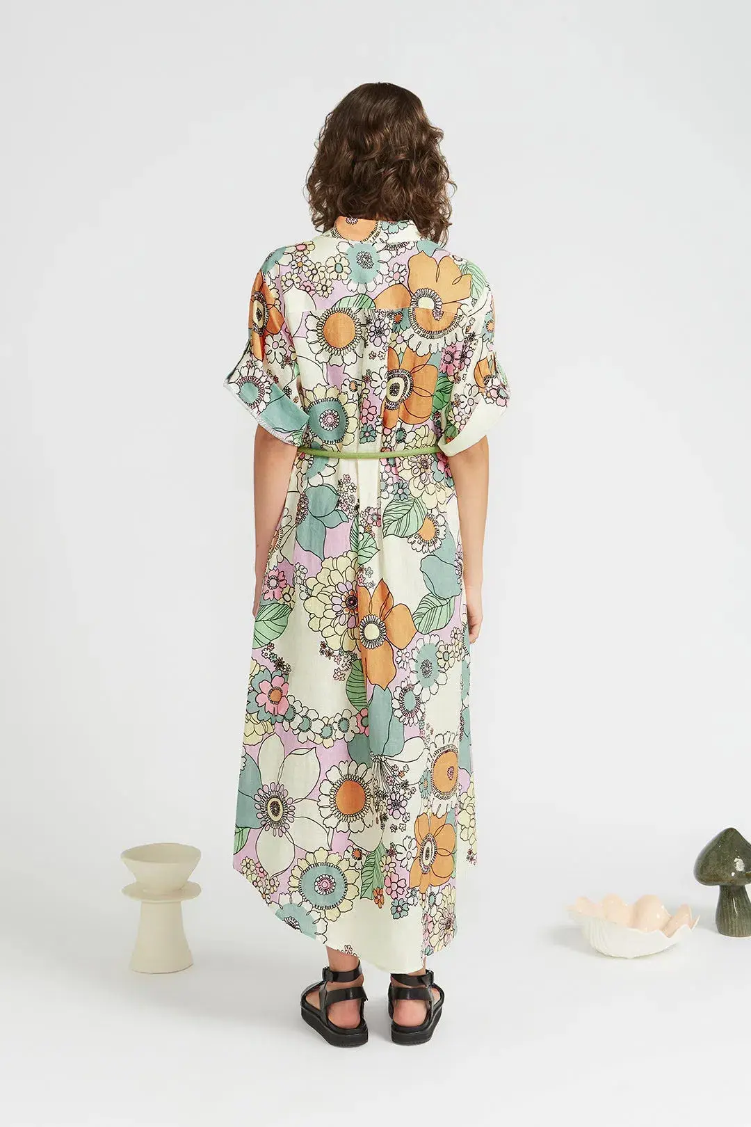 Alemais Farrah Shirtdress Cream Size AU 12 - Image 2