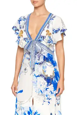 Camilla Saint Germaine Tie Front Maxi Dress with Split Size 8 for rent on The Volte - image 2