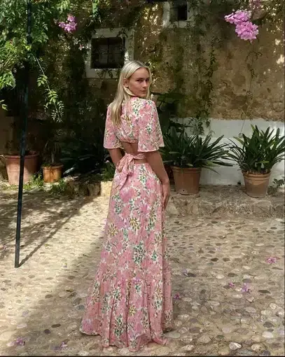 Hansen & Gretel Flores Dress in Watercolour Floral Size 10 for rent on The Volte - main image