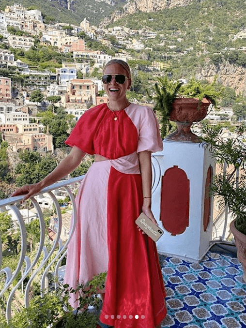 Aje Entwined Dress Pink Size 10 for rent on The Volte - main image