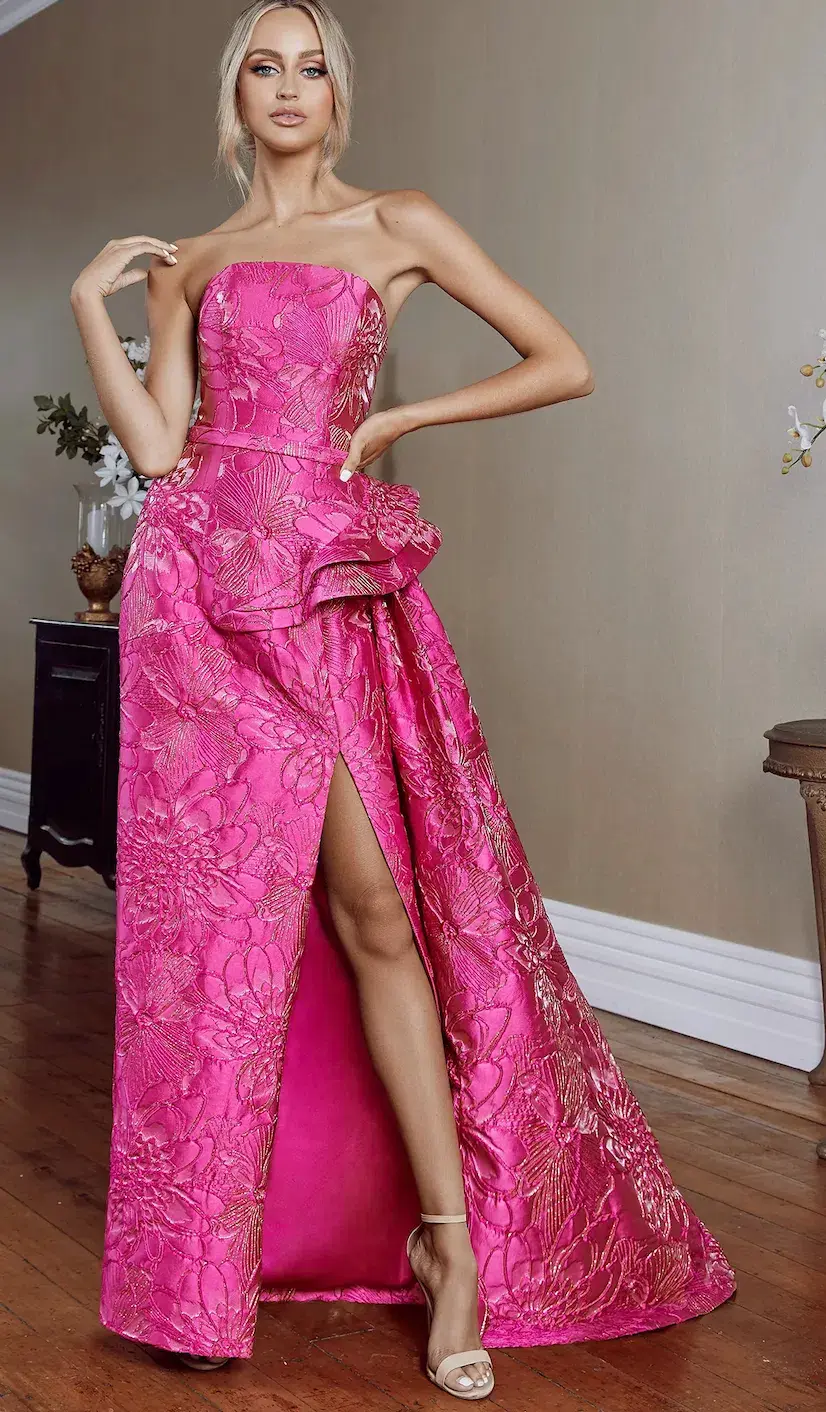 Bariano Bandeu Gown Pink Size M / Au 10 for rent on The Volte - main image