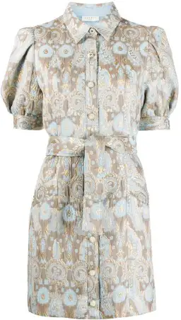 Sandro Paris Dorlan Dorlan Brocade Shirt Dress Print Size M / Au 10 for rent on The Volte - image 5