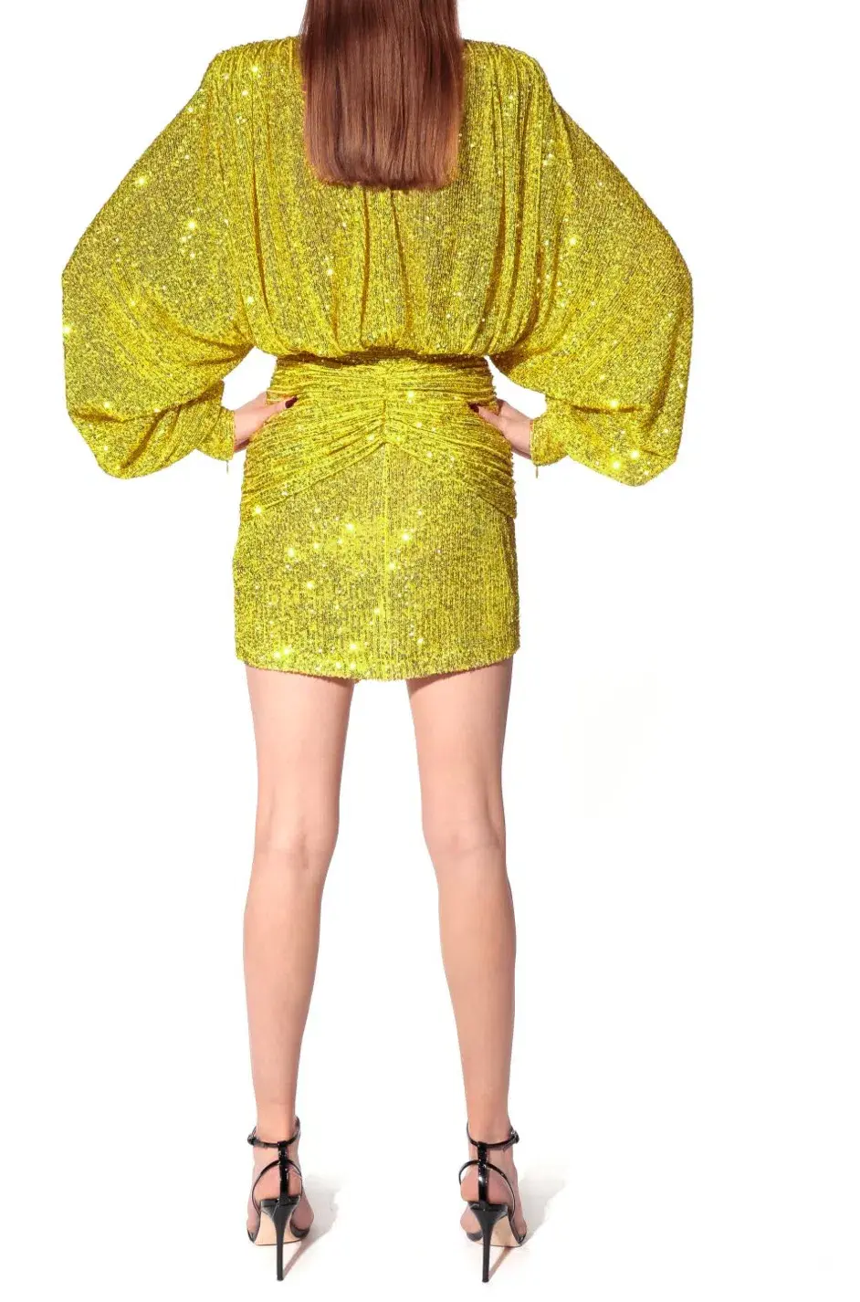 Aggi Sequin Mini Dress Bright Lime Size L / Au 10 for rent on The Volte - main image