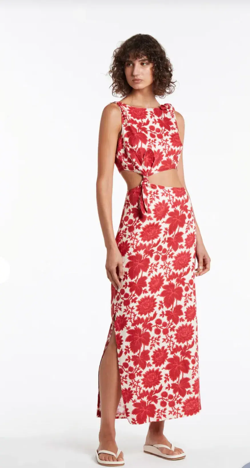 Sir the Label Cinta Knot Midi Dress Valentina Floral Print Size 6 - Image 2