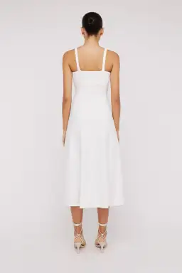 Scanlan Theodore Crepe Knit Square Neck Dress White Size S/Au 8 for rent on The Volte - image 2