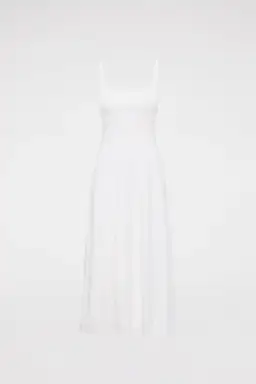 Scanlan Theodore Crepe Knit Square Neck Dress White Size S/Au 8 for rent on The Volte - image 3