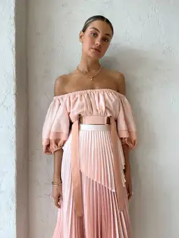 Acler Barnard Top & Skirt Set Blush Size 10 for rent on The Volte - image 3