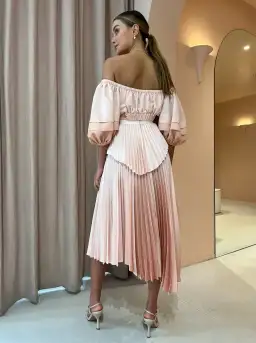 Acler Barnard Top & Skirt Set Blush Size 10 for rent on The Volte - image 2