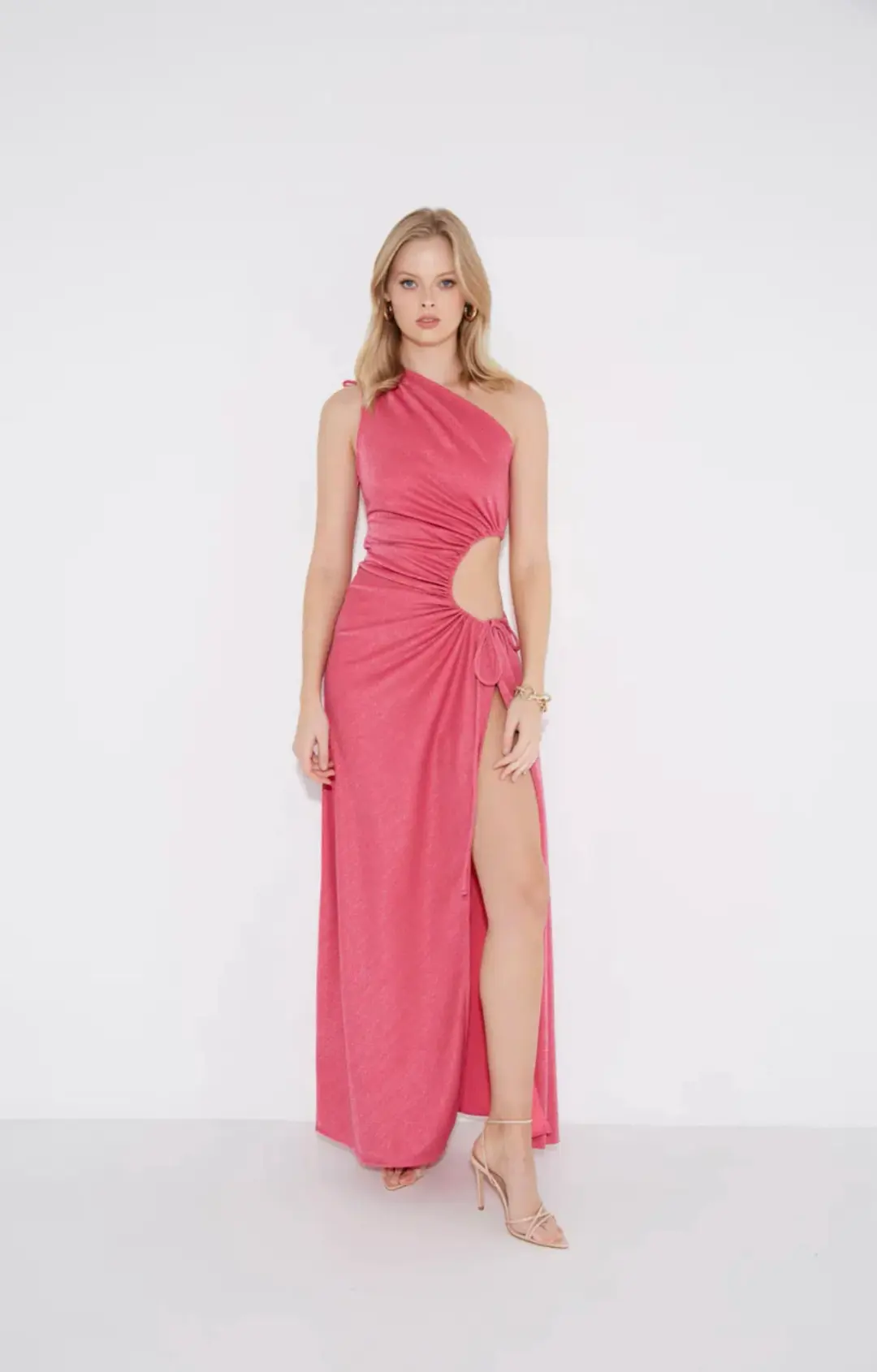 Sonya Moda Nour Maxi Dress in Pink Shimmer Size 12 / L for rent on The Volte - main image