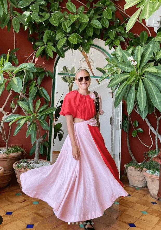 Aje Entwined Dress Red Size 8 for rent on The Volte - main image